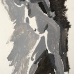 Alette de Groot, Model, vijf minuten standen, acryl, 2016
