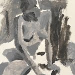Alette de Groot, Model, vijf minuten standen, acryl, 2016