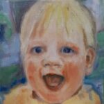 Hetty Combs Portret Finn, 20 x 20 cm, olieverf op linnen, 2022